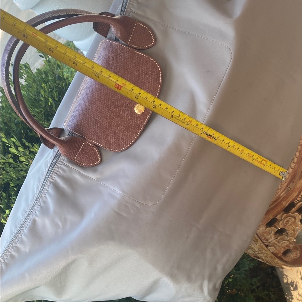 Longchamp Gray Tote with Brown Leather Trim - Picture 9 of 9